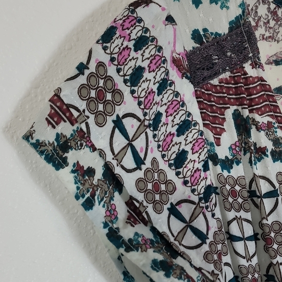 DEPT Floral Maxi Dress XS/S Boho Hippie Cottagecore Gypsy Festival Flowy Rayon - Picture 8 of 15